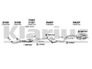 KLARIUS 720594U išmetimo sistema 
 Išmetimo sistema -> Išmetimo sistema, visa
