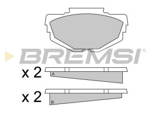 BREMSI BP2040 stabdžių trinkelių rinkinys, diskinis stabdys 
 Techninės priežiūros dalys -> Papildomas remontas
GBP00106, GBP106
