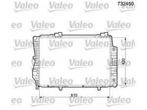 VALEO 732450 radiatorius, variklio aušinimas 
 Aušinimo sistema -> Radiatorius/alyvos aušintuvas -> Radiatorius/dalys
2025004103