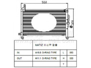 PARTS-MALL PXNCC-006 kondensatorius, oro kondicionierius
96566331, 96569392, P96566331, P96569392