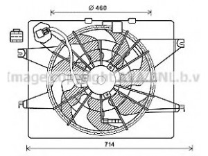 AVA QUALITY COOLING HY7566 ventiliatorius, radiatoriaus 
 Aušinimo sistema -> Oro aušinimas
253803R170, 253803R170