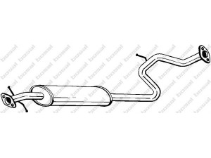 BOSAL 282-055 vidurinis duslintuvas 
 Išmetimo sistema -> Duslintuvas
28650-1B600, 28650-25000