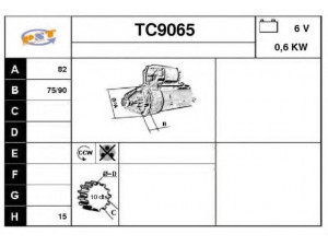 SNRA TC9065 starteris
