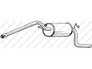 BOSAL 280-069 galinis duslintuvas 
 Išmetimo sistema -> Duslintuvas
3246859, 3246865