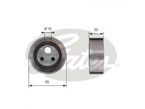 GATES T41155 įtempiklio skriemulys, paskirstymo diržas 
 Techninės priežiūros dalys -> Papildomas remontas
7700273277, 8200102612, 8200211784