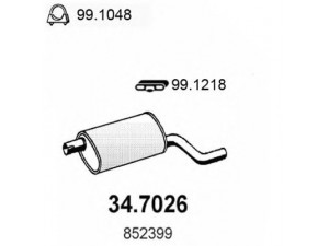 ASSO 34.7026 galinis duslintuvas 
 Išmetimo sistema -> Duslintuvas
852399