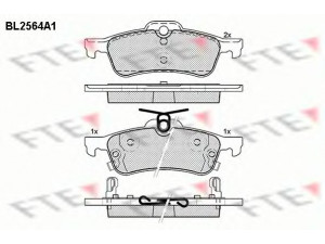 FTE BL2564A1 stabdžių trinkelių rinkinys, diskinis stabdys 
 Techninės priežiūros dalys -> Papildomas remontas
04466-0D010