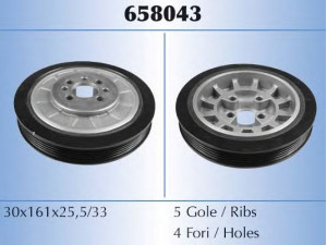 MAL? 658043 skriemulys, alkūninis velenas 
 Diržinė pavara -> Dirželio skriemulys
028105243AC, 28105243AC, 028105243AC