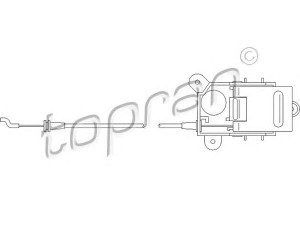 TOPRAN 109 448 kabelis, durų atlaisvinimas 
 Užrakinimo sistema -> Rankenėlės
2D0 837 085