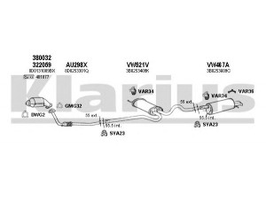 KLARIUS 930692U išmetimo sistema 
 Išmetimo sistema -> Išmetimo sistema, visa