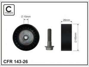 CAFFARO 143-26 kreipiantysis skriemulys, V formos rumbuotas diržas 
 Diržinė pavara -> V formos rumbuotas diržas/komplektas -> Laisvasis/kreipiamasis skriemulys
022 145 276 C, 022 145 276 F, 071 145 276 A