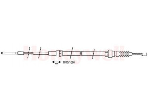BENDIX 432840B trosas, stovėjimo stabdys 
 Stabdžių sistema -> Valdymo svirtys/trosai
1H0609721E, 1H0609721E