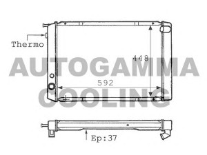 AUTOGAMMA 101096 radiatorius, variklio aušinimas
1257352