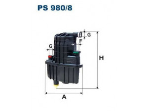 FILTRON PS980/8 kuro filtras 
 Techninės priežiūros dalys -> Papildomas remontas
164000890R, 8200294143, 8200447197