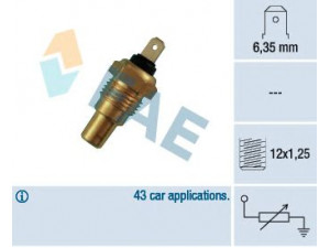 FAE 31650 siuntimo blokas, aušinimo skysčio temperatūra 
 Elektros įranga -> Jutikliai
25080-89907