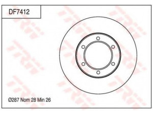 TRW DF7412 stabdžių diskas 
 Dviratė transporto priemonės -> Stabdžių sistema -> Stabdžių diskai / priedai
4351225060, 4351225061, 5351225061