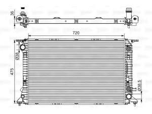 VALEO 701537 radiatorius, variklio aušinimas 
 Aušinimo sistema -> Radiatorius/alyvos aušintuvas -> Radiatorius/dalys
8R0121251A