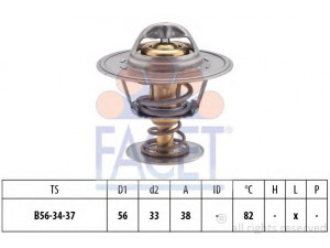 FACET 7.8251S termostatas, aušinimo skystis 
 Aušinimo sistema -> Termostatas/tarpiklis -> Thermostat
4351196, 4409254, 7649055