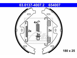 ATE 03.0137-4007.2 stabdžių trinkelių komplektas, stovėjimo stabdis 
 Stabdžių sistema -> Rankinis stabdys
005 420 36 20