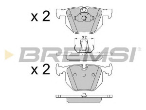 BREMSI BP3509 stabdžių trinkelių rinkinys, diskinis stabdys
34216776937