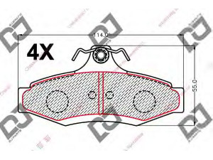 DJ PARTS BP2191 stabdžių trinkelių rinkinys, diskinis stabdys 
 Techninės priežiūros dalys -> Papildomas remontas
96245179, 96253368, AW346513, S4521001