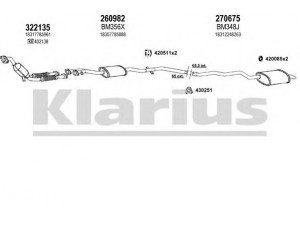 KLARIUS 060388E išmetimo sistema 
 Išmetimo sistema -> Išmetimo sistema, visa