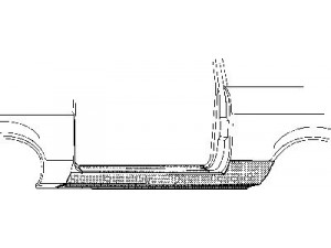 VAN WEZEL 0115102 pedalų plokštės, durų apačia 
 Kėbulas -> Kėbulo dalys/ sparnas/buferis -> Side/ Cross Member