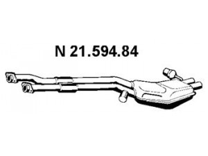 EBERSPÄCHER 21.594.84 galinis duslintuvas 
 Išmetimo sistema -> Duslintuvas
18 10 1 432 921, 18 10 1 433 230
