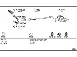 FENNO VO613 išmetimo sistema 
 Išmetimo sistema -> Išmetimo sistema, visa