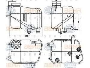 HELLA 8MA 376 755-161 išsiplėtimo bakelis, aušinimo skystis 
 Aušinimo sistema -> Radiatorius/alyvos aušintuvas -> Išsiplėtimo bakelis, variklio aušinimo skystis
140 500 04 49, 140 500 08 49, 140 500 17 49