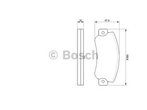 BOSCH 0 986 468 411 stabdžių trinkelių rinkinys, diskinis stabdys 
 Techninės priežiūros dalys -> Papildomas remontas