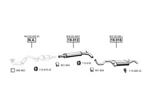 ASMET SE190675 išmetimo sistema 
 Išmetimo sistema -> Išmetimo sistema, visa