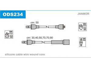 JANMOR ODS234 uždegimo laido komplektas 
 Kibirkšties / kaitinamasis uždegimas -> Uždegimo laidai/jungtys
1612430, 1612476, 1612483, 90296017