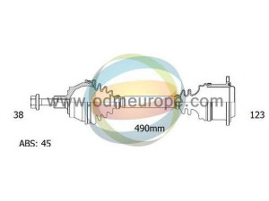 ODM-MULTIPARTS 18-212881 kardaninis velenas 
 Ratų pavara -> Kardaninis velenas
8E0407272AA, 8E0407272BF, 8E0407272F