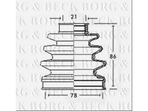 BORG & BECK BCB2315 gofruotoji membrana, kardaninis velenas 
 Ratų pavara -> Gofruotoji membrana