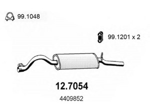 ASSO 12.7054 galinis duslintuvas 
 Išmetimo sistema -> Duslintuvas
4409852, 5888170