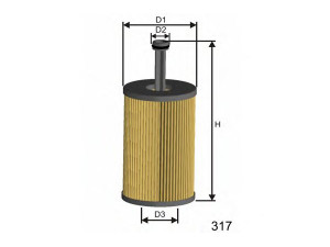 MISFAT L105 alyvos filtras 
 Techninės priežiūros dalys -> Techninės priežiūros intervalai
045115466, 045115466C, 071115562
