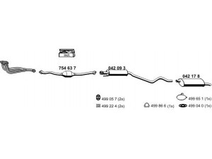 ERNST 050300 išmetimo sistema 
 Išmetimo sistema -> Išmetimo sistema, visa
