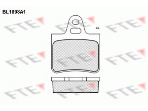 FTE BL1098A1 stabdžių trinkelių rinkinys, diskinis stabdys 
 Techninės priežiūros dalys -> Papildomas remontas
75519956, 95565563, 95587471, 95587472