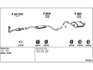 FENNO FO108.1 išmetimo sistema 
 Išmetimo sistema -> Išmetimo sistema, visa