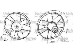 VALEO 696041 ventiliatorius, radiatoriaus 
 Aušinimo sistema -> Oro aušinimas
7223405, 6N0959455D, 7223405, 6N0959455