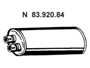 EBERSPÄCHER 83.920.84 galinis duslintuvas 
 Išmetimo sistema -> Duslintuvas
81.15101.0271, 81.15101.0272, 81.15101.0273