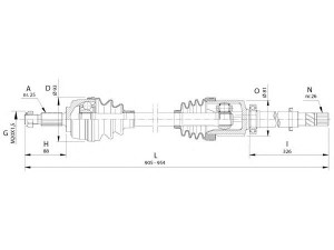OPEN PARTS DRS6386.00 kardaninis velenas 
 Ratų pavara -> Kardaninis velenas
7711368884, 8200117068, 8200327707