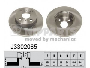 NIPPARTS J3302065 stabdžių diskas 
 Stabdžių sistema -> Diskinis stabdys -> Stabdžių diskas
43512-12230, 43512-12500