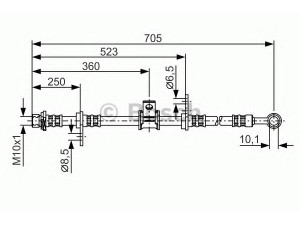 BOSCH 1 987 476 754 stabdžių žarnelė 
 Stabdžių sistema -> Stabdžių žarnelės
46410-SM4-013, 46410-SN7-003, GBH 90264