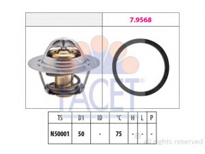 FACET 7.8721 termostatas, aušinimo skystis 
 Aušinimo sistema -> Termostatas/tarpiklis -> Thermostat
82 00 525 397, 82 00 772 994