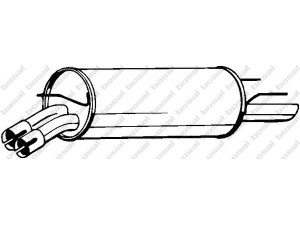 BOSAL 185-713 galinis duslintuvas 
 Išmetimo sistema -> Duslintuvas
8 52 257, 8 52 257, 91 57 100