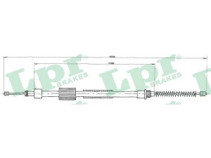 LPR C0126B trosas, stovėjimo stabdys 
 Stabdžių sistema -> Valdymo svirtys/trosai
4745G0, 96145740, 4745G0, 96145740