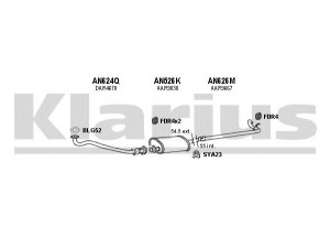 KLARIUS 160424U išmetimo sistema 
 Išmetimo sistema -> Išmetimo sistema, visa