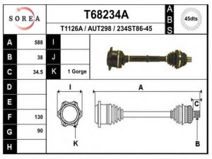 EAI T68234A kardaninis velenas
443407272CA